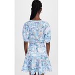 Poupette St Barth 100% Cotton Blue White Floral Bona Mini Dress Size Small Photo 2