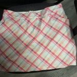 Tommy Armour Dri Logic Golf Skirt Size 10 Stripes Pink White Tennis Pickleball Photo 0