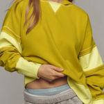 Daily Practice by Anthropologie Boxy Pullover Sweatshirt Longsleeve Chartreuse L Yellow Size L Photo 0