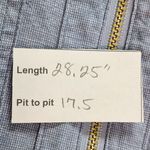 Ellen Tracy  Sleeveless Blue Linen Tunic with Gold Zipper Size Small Linen Top Photo 8