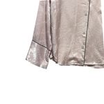 Victoria's Secret  Pink Satin Pajama Top M Button Down Long Sleeve Lounge Feminine Photo 3