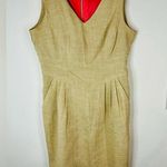 Shelby & Palmer Tan Sleeveless Sheath Dress Professional Work Size 6 Polyester Photo 2