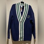 PINK - Victoria's Secret  NWT Navy and Cream Green Cardigan Size L Photo 4