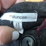 Maurice's Maurice Buffalo/gray print pull over quarter button up sweatshirt size medium Photo 5