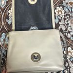 Kate Spade Leather Varick St Abbie Satchel Shoulder Bag Taupe/Black Convertible Photo 6