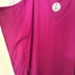 CARAMELA  Large Oversized Plum Semi Sheer V Neck Blouse‎ NWT Photo 4