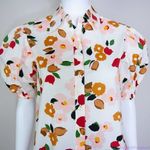 Kate Spade NEW ‎ botanical garden cotton button-front shirt floral print, size 00 Photo 4
