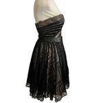 Aidan Mattox Aidan Maddox Black Strapless Lace Dress Size 0 Photo 5