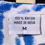 White/Blue tie dye long sleeve Maxi dress M White Size M Photo 2