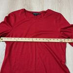 Pendleton Petite Red Long Sleeve Crew Neck Top Women's Size Medium Photo 2
