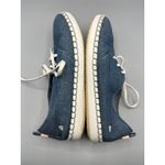 Clarks Womens Shoes 8.5 Blue Denim Casual Lace-Up Comfort Sneakers Photo 6