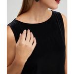 Chico's Chico’s Travelers Velvet Tank Top Black Sleeveless Stretch Size 1 (8/10) Photo 5