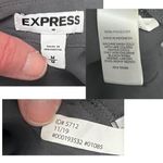 EXPRESS  Charcoal Button Down Sheer Shirt Size Medium‎ Y2K Edgy Glam Monochrome Photo 4