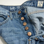 We The Free  • Light Wash Destructed Ripped Button Fly High Rise Jeans Photo 2