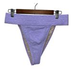 Free People  Beach Dylan High Waist Bikini Bottom Size Large Purple Swimwear Photo 2