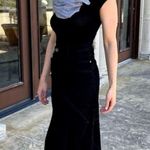 Boutique NWT ALSHARIFA 40" Long Denim Ladies Black Skirt size 30' waist size 10 Photo 1