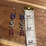 Oh my stars! USA Drop Earrings red white blue Americana patriotic jewelry new OS Photo 1