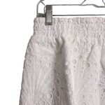 ANDIE NWT The Mona Skirt White Eyelet Scalloped Elastic Waist Cotton Midi M Photo 2