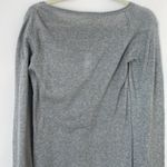 LA Made  gray cotton shirred shoulder sweater large NWT Photo 2