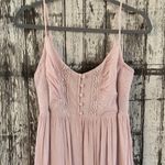 Motherhood Maternity Maternity blush pink crochet detail maxi dress Photo 4