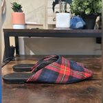 Urban Outfitters  Red and blue‎ plaid mules size 9 Photo 9