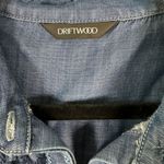Driftwood Embroidered Button Chambray Denim Lana Shirt Ocean Dusk Size Medium Photo 4