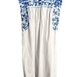 Mi Golondrina Flores Short Dress Cielo Mexicano Size XS White Blue Embroidered Photo 5