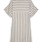 Eileen Fisher EUC Linen / Organic
Cotton Doubleweave Stripe Shift Dress Medium Photo 0