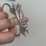 Swirly Bracelet Sea Charms Turtle Starfish Shell Flower Leaf Sun Silver Stretch Photo 14