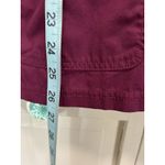 Koi Burgundy Scrub Top Short Sleeve V Neck Pockets Size Medium‎ Medical Red Photo 2
