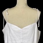 Old Navy Women’s Linen Fitted Tie Shoulder Cropped Cami Plus Size XXL White Photo 3