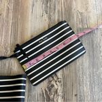 Kate Spade  Black White Striped Arch Lauren Reversible Classic Tote with Wristlet Photo 9