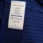 Woman Within Blue Cable Knit Button Up Sweater Size Large (18/20) Photo 6