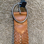 Women’s Belt Tan Woven Medium with Silver Buckle Size S NWT Photo 1