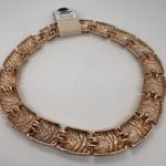 Anthropologie NWT Restored Vintage Collection Gold Enamel Collar Necklace Photo 3