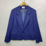 Pendleton Vintage Blazer Purple Wool Boxy Crop Single Button Jacket Fully Lined Photo 0