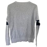 American Eagle  Gray Ribbed Henley Sweater Sz S Photo 3