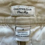 Charter Club  Ivory Stretchy Zipper Fly Button Front Rolling Cuffs Bermuda Shorts Photo 5