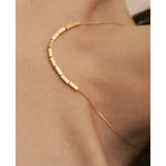 Boutique Trendy‎ Beaded Snake Chain Necklace | Yellow Gold Filled Photo 10