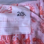 Sigrid Olsen  Coral and‎ White 100% Linen button up oversized Shirt pink & orange Photo 7