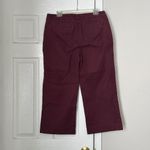 Boden Women Richmond Wide Leg Crop Size 12 Long Tall Wine Plum Purple Cotton Photo 3