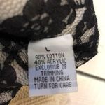 Cici Tash Sweater Vest Womens L Used Cream Blac Lace Cable Knit Black Size L Photo 8