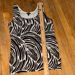 Dana Buchman  Black‎ and Cream Swirl Tank Top Zebra Photo 5