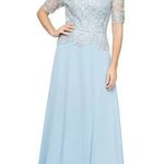 Alex Evenings  Women's Long Embroidered A line dress size 6 New Photo 0