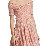 Poupette St. Barth Soledad Off The Shoulder Floral Mini Dress Medium NWT Photo 0
