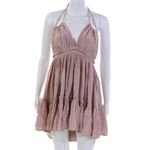 Storia  Women's Mini Dress Babydoll Swing Blush Ruffled Empire Waist Feminine S Photo 1