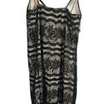 Vintage First Kiss Floral Black Lace Bodycon Dress Size Large Made in the USA Photo 5