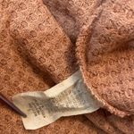 Paper Crane Size S Pink Waffle Knit V Neck Short Sleeve Ruffle Hem Peplum Top Photo 10