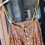 Free People  Molly Jo Midi Dress Garden floral ruffle sleeveless smock crochet Photo 3