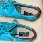Ralph Lauren Y2K Polo Aqua Canvas Sneakers | Women’s Size 6 Photo 8